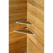 Fliesenschiene24 Duschregal Edelstahl Befliesbar Offene Ecke 310x13 Duschregal Duschablage Edelstahlregal