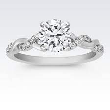 Round Diamond Infinity Engagement Ring Infinity Engagement Ring Unique Engagement Rings Vintage Engagement Rings