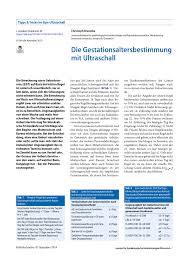 Pdf Die Gestationsaltersbestimmung Mit Ultraschalldetermination Of Gestational Age With Ultrasound