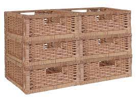 Design any wicker basket size, from medium rectangular basket organizers to a large rectangular basket that you can keep anything from quilts to pillows stored in. Niche Cubo Set Of 6 Half Size Foldable Wicker Storage Basket Natural Walmart Com Walmart Com