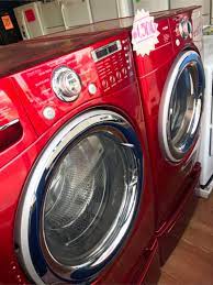 Washing, dryer machine and red laundry basket on wooden floor, green wall background. Lg Red Front Load Washer And Dryer Set With Pedastals For Sale In Pomona Ca 5miles Buy And Sell