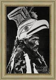 Wickaninnish Framed Print Featuring The Photograph Wickaninnish And Thunderbird Mask Nuu Chah Nulth Vancouver Island 1923 By Asah Art Purchasing Art Art Prints