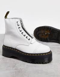 Unfollow doc martens white to stop getting updates on your ebay feed. Dr Martens Sinclair Flatform Zip Leather Boots In White Asos