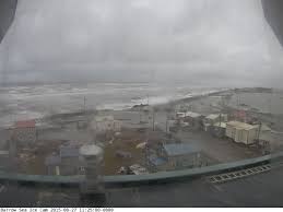 Northernmost settlement in the united states and northernmost town of more than 4,000 people in the world. 10 15 Foot Waves Break Seawall At Barrow Alaska Robertscribbler