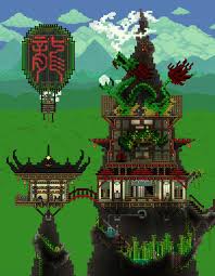 Dragon Dynasty Terraria House Design Terraria Castle Terrarium
