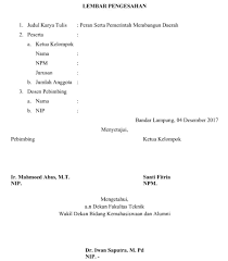 Check spelling or type a new query. Contoh Lembar Pengesahan Makalah Proposal Penelitian Dan Skripsi