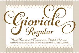Fancy fonts can get pretty extravagant but they are ideal for fancy designs including some creative web development or making sign boards for a company or a restaurant. Gioviale Regular 1885 Script Font Bundles Font Bundles Free Font 1001 Free Fonts