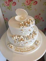 Pearl Anniversary Cake Anniversary Cake Anniversary Cake Designs 30th Wedding Anniversary Cake