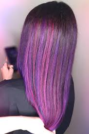 Dark purple hair can show up great in your mane no bleach needed. 35 Unique Purple And Black Hair Combinations Lovehairstyles Com
