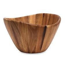 These collections are continually refined and expanded. Lipper International Acacia Wood 3 Piece Wave Bowl And Salad Hand Set Bed Bath Beyond Wooden Salad Bowl Large Wooden Bowl Salad Serving Bowl