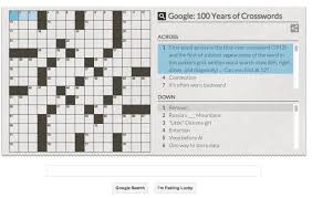 Google Doodle Honors 100th Birthday Of The Crossword Puzzle Google Doodles Crossword Puzzle Games Crossword