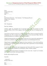 A chief financial officer (cfo) is the senior executive responsible for managing the financial actions of a company. Draft Resignation Letter Of Chief Financial Officer Cfo Sample