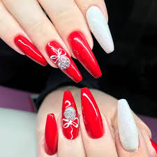 30 Mind Blowing Red Christmas Nails Acrylic For 2021 Girling Beauty Black nails, give you an air of mystery and noble.trendy matte with glossy finish.also can stamp & decorate on these matte nails if you want to change things i have also bought the red and those look incredible.