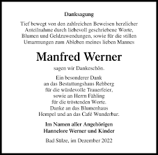 Traueranzeigen von Manfred Werner