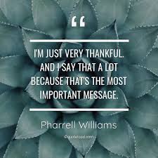 It's up to you to home in and cultivate whatever you've got in your hand. I M Just Very Thankful And I Pharrell Williams About Thankful
