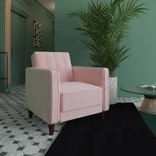 Dhp Pin Tufted Accent Chair Pink Velvet Walmart Com In 2020 Tufted Accent Chair Accent Chairs Pink Accent Chair