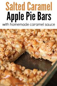 Easy Salted Caramel Apple Pie Bars Recipe Apple Bar Recipes Apple Dessert Recipes Caramel Apple Desserts