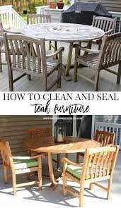 How To Clean And Seal Outdoor Teak Furniture And Bring It Back To Life Teakoutdoorfurniturebackyar Outdoor Wood Furniture Teak Outdoor Furniture Teak Outdoor