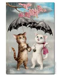 A5 Stitched Notebook Umbrella Cats Cats Illustration Cat Art Cats