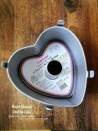 cuisine paradise kitchen s tips assorted chiffon tins heart shape chiffon tin from cake land japan cake land cake mold heart shapes
