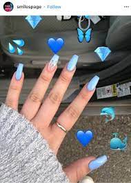 Pin By Thepolishedswan On Light Blue Pics Blue Acrylic Nails Acrylic Nails Coffin Short Fire Nails