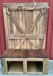 Add hooks & baskets under bench. Rustic 6 Foot Tall Pallet Hall Tree Bench 1001 Pallets