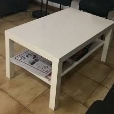 Squar foldable metal wire wood top coffee side table storage basket white black. Ikea Lack Coffee Table White 5 Only Original Price Is 40 Furniture Home Living Furniture Tables Sets On Carousell