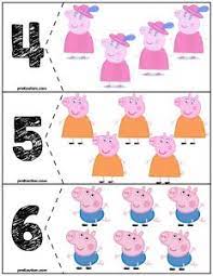 Free Educational Materials Peppa Quantity Puzzles Preschool Activities Kindergarten Writing Activities Shapes Preschool