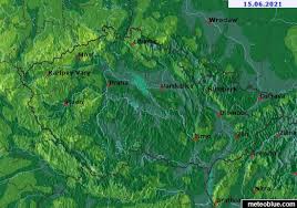 Csehország közigazgatása térkép, fóliázott, fémléces. Idojarasi Terkepek Csehorszag Meteoblue