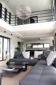Combo Parfait Pour Cette Maison Moderne White Grey Deco Maison Maiso Salle De Sejour Contemporaine Deco Salle De Sejour Interieur Maison Contemporaine