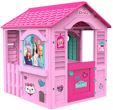 Áreas de juego y equipos de exterior. Chicos Casita Infantil De Exterior Barbie Color Rosa Con Tejado Fucsia La Fabrica De Juguetes 89609 Amazon Es Juguetes Y Juegos