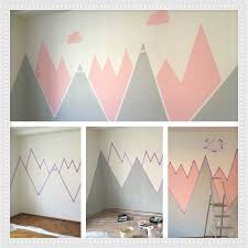 These fun kids' room ideas show that any space has the potential to transform thanks to cheap decor, furnishings, paint, and creativity. Kids Room Wall Painting Mountains Step By Step Colorful Kids Room Kids Room Paint Nursery Wall Painting