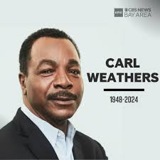 Carl Weathers, a former NFL linebacker who became a Hollywood action movie  and comedy star, playing nemesis-turned-ally Apollo Creed in the "Rocky"  movies, facing-off against Arnold Schwarzenegger in "Predator" and teaching  golf