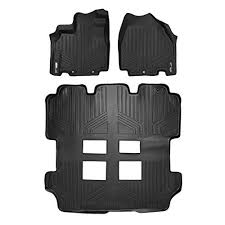 Maxliner Custom Fit Floor Mats 3 Row Liner Set Black For 2011 2017 Honda Odyssey All Models With Images Honda Odyssey Cargo Liner Floor Mats