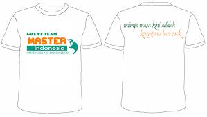 Jasa desain kaos custom umumnya lahir dari selera pribadi. Desain Kaos Master Lembaga Bimbingan Belajar Master Indonesia