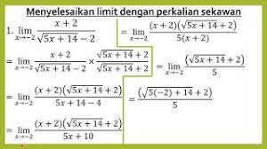 Soal limit fungsi dan pembahasannya 4 limit aljabar bentuk akar nilai limit dari. Menyelesaikan Limit Dengan Perkalian Sekawan Youtube