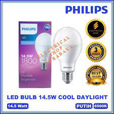 Lampu jalan pju led dengan tenaga pln menggunakan listrik ac 220 volt. Philips Lampu Led Bulb 14 5w 14 5w 14 5 14 Watt Putih Garansi 3 Tahun Harga Grosir Ledbulb Ori Shopee Indonesia
