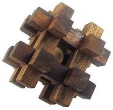 Find many exclusive wooden brain teasers, unlock treasure boxes and many other puzzles in assorted sizes and styles. Caged Ball Wooden Brain Teaser Puzzle 167