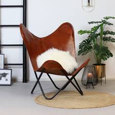 vlinderstoel vice leer cognac direct leverbaar gratis thuisbezorgd fauteuil leer lederen stoelen woonkamerstoel