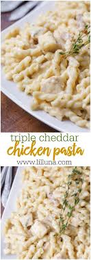 Triple Cheddar Chicken Pasta Recipe Video Lil Luna Recipe Recipes Food Easy Chicken Pasta