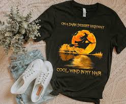 On A Dark Desert Highway Witch Feel Cool Wind In My Hair Etsy In 2020 Wind In My Hair Tshirt Designs On A Dark Desert Highway