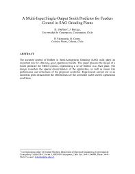 Pdf A Multi Input Single Output Smith Predictor For Feeders Control In Sag Grinding Plants Jonhatan Barriga And Jonhatan Barriga Academia Edu Het verzekeren van veilige en. academia edu