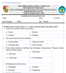 Soal uts pkn kelas 7 semester 1. Soal Uts Ppkn Kelas 1 Semester 1 K13 2019 2020 Dicariguru Com