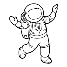Neil armstrong on moon coloring pages. Coloring Book Astronaut Stock Vector Illustration Of Cosmos 93684563