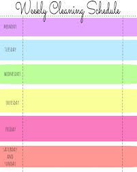 My Quirky Weekly Cleaning Chart Free Printable Cleaning