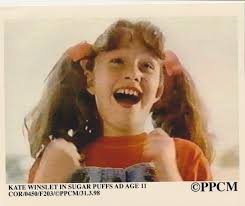 PHOTO PRESSE 4 X ICONIQUE KATE WINSLET SUGAR PUFFS ADVERT 25 X 21 cm  environ