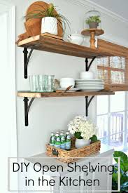 Diy Kitchen Open Shelving For Under 50 Rustic Farmhouse Kitchen Kitchen Remodel Small Open Shelving