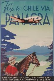 Panagra To Chile Vintage Airline Posters Vintage Travel Posters Vintage Travel