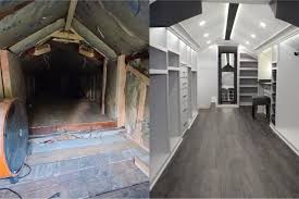 By adding a closet) with no change in total square feet for the home. This Attic Was Transformed Into The Closet Of Our Dreams