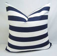 Black And White Striped Pillow Shams Horizontal Navy Stripe Pillow Cover 20 X 20 Inch Navy Baby Blue Black Red Pink White Pillow Cu Stripe Pillow Pillows Hot Pink Pillows
